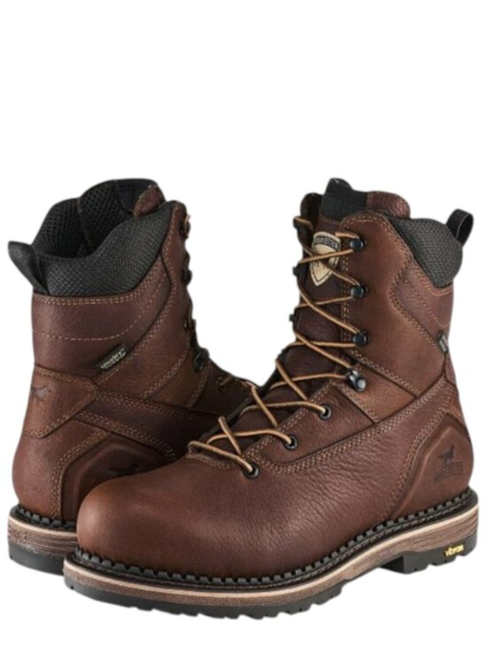 NEW IRISH SETTER US 10.5D Edgerton 8in WP Leather Safety Toe Boots 83876 Brown